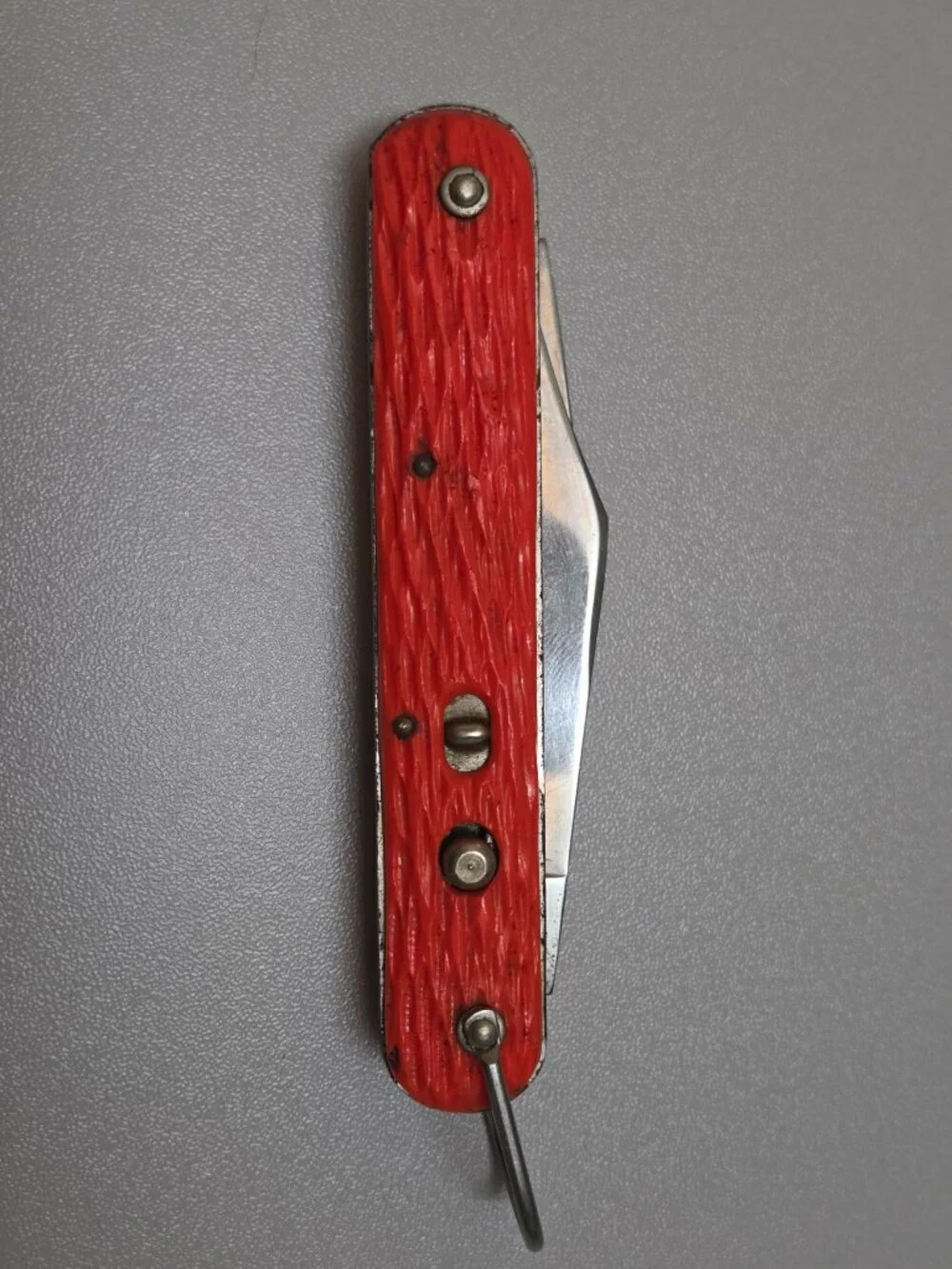 vintage schrade walden mc1 military orange folding knife usa